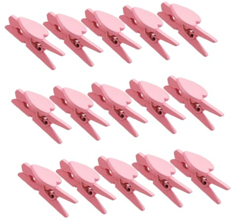 Lurrose 50pièces Clips à Mémo Forme De Cœur Pour Bureau Porte-photos Pour Tables Organisateurs De Bureau Bois Clips De Placement De Cartes Pour Photos Et Notes