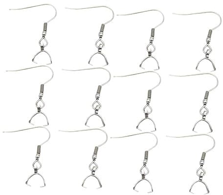 WOFASHPURET 50pcs Stainless Steel Ear Hooks Pendant Clips Earrings for Jewelry Making and Elegant Earring Accessories