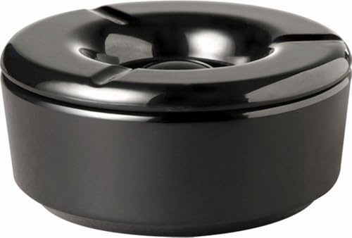 APS 83489 Windaschenbecher CASUAL, Ø 11,5 cm, Höhe 5 cm, Melamin, schwarz (Packung mit 6)