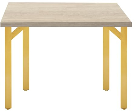 RjcdOPL 4 Stück Metall Tischbeine, 72 cm, Y-Form Möbelbeine, 5mm Platin, Verstellbare Gleiter für Couchtische, Schreibtische und Esstische (Gold)