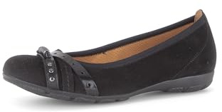Gabor Damen Klassische Ballerinas, Frauen Ballerinas,modisch,orthopaedisch,einlege-Sohlen,Soft-Move,daempfung,gesund,schwarz Kombi,38 EU / 5 UK
