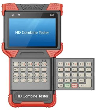 IP Camera Tester, 4 Inch HD CCTV Tester IPC Analog TVI AHD CVI Video Monitor POE PTZ Control RS485 Ethernet Test For H.265 4K IP Camera(RED-TI-N871)