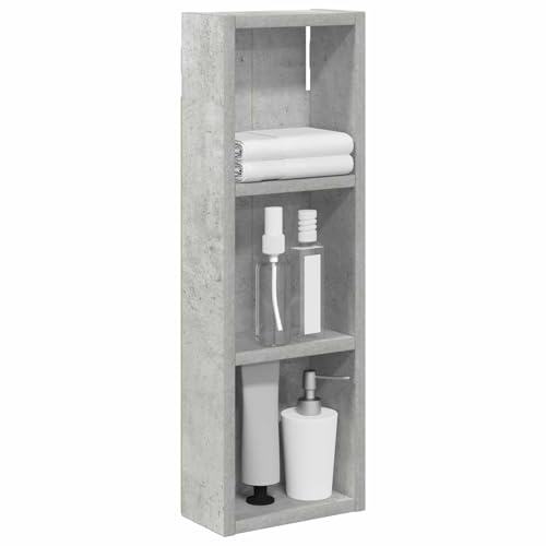 vidaXL Badezimmer-Wandschrank Betongrau 20 x 10 x 60,5 cm