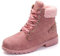NEOKER Bottines d'hiver pour femme avec doublure à tige courte chaude kaki gris rose 36-41 - Rose - rose bonbon, 39 EU