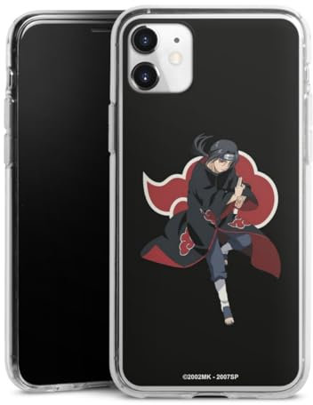 DeinDesign Silikon Hülle kompatibel mit Apple iPhone 11 Case transparent Handyhülle Itachi Uchiha Offizielles Lizenzprodukt Naruto Shippuden