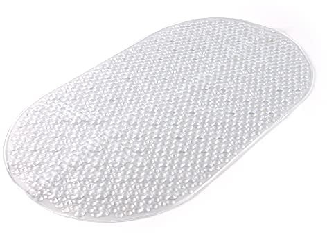 Gedy 0000TAVA4000030, G-Solid Antiscivolo Vasca con Ventose, Misure: 39x69, Tappetino Bagno in Resina, Finitura Trasparente, 100% Made in Italy, Tappeto Lavabile in Lavatrice, Unica