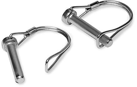 HEAVYTOOL Rohrklappsplinte mit Rastverschluss rundem Bügel 10mm x 65mm (10 Stück) PTO Pin Klappsplinte Rohr Sicherungssplinte für Rohre Sicherungsstifte für Rohre Klappstecker für Rohre Rohrsplinte