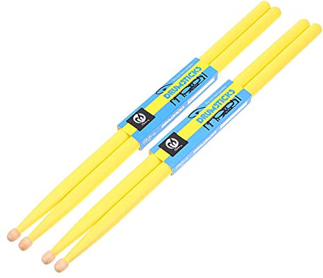 MILISTEN Lot de 2 paires de baguettes en érable - Belles baguettes de batterie en bois - Maillet en érable - Baguettes de batterie en bois - Pour enfant - Sensation de musique