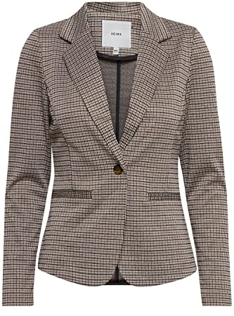 ICHI IHKATE Damen Blazer Kurzblazer Jacke mit Stretch und Reverskragen