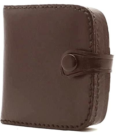 Charmoni - Portefeuille - Porte Monnaie - Multi Poches - en Cuir véritable - pour Homme (Cuir, Marron)