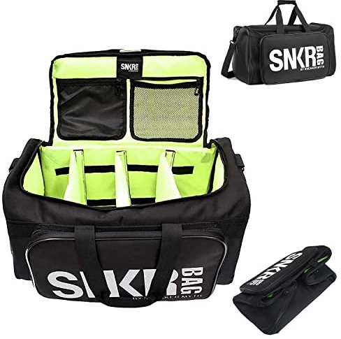 ARTFILIF Sneaker Tasche Turnbeutel Sportbeutel Duffle Bag für Reisen Schuhbeutel für Reisen Turnbeutel für Damen Herren mit 3 verstellbaren Fächern, Weiss/opulenter Garten, Einheitsgröße
