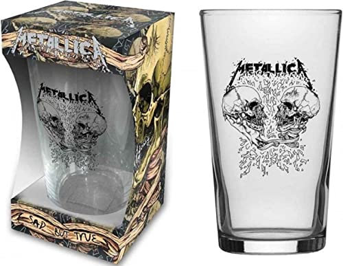 for-collectors-only Metallica Glas Sad But True Bierglas Longdrink XL Trinkglas Pint Glass, Klar