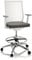 hjh OFFICE 657667 Arbeitsstuhl Aspen Work W Stoff Weiß/Grau ergonomischer Counterstuhl mit Ring-Fußstütze, Netzrücken