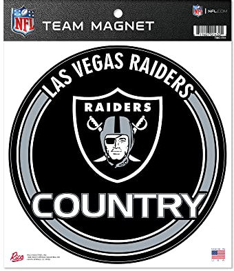 Rico Industries NFL Las Vegas Raiders 8 Round Magnet