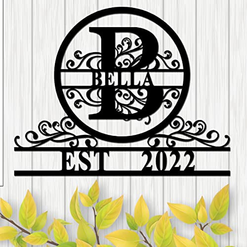 Personalisierter Metall Schild, Jeder Name Wanddekoration Kunstdekor Geschenk Haustürschild Namensschild für Kunstdekor Haustürschild Wunschname Ornament