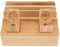 Bambus-Ladestation für Mehrere Geräte, Multifunktions-Ladestation mit 5 Anschlüssen, Magnetisches Design, Schreibtisch-Dockingstationen, Elektronischer Organizer für Telefone, (Farbe Edelstahl)