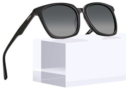 CARFIA Verspiegelte Damen Sonnenbrille Fashion Polarisierte Runde Linsen mit Übergroße Rahmen…