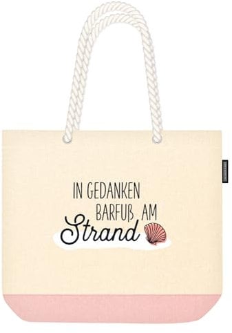 Grafik Werkstatt Strandtasche | 100% Baumwolle | In Gedanken barfuß am Strand