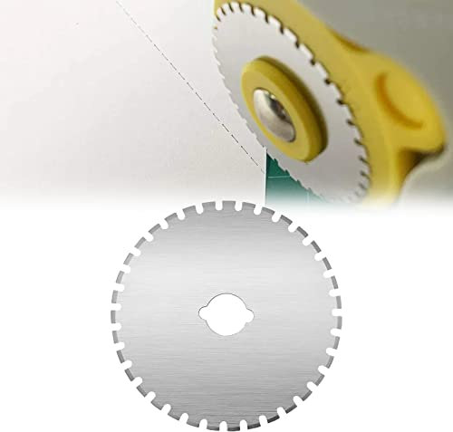 Couteau Rotatif Lames, Cutter Rotatif Lames de Crantage, Lame Rotative, Lames Rotatives de 45 MM pour Coupeur, Couteau Rotatif Couture, pour la Découpe du Tissu, Cuir, Papier, pour Pointillés