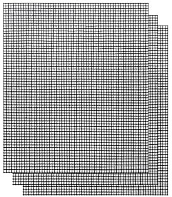40 * 30cm Grille Barbecue decoupable, 3PC Tapis de Cuisson Réutilisable Grille Anti-adhésif pour Yaourtières Multi-Délices Barbecue Cuisson