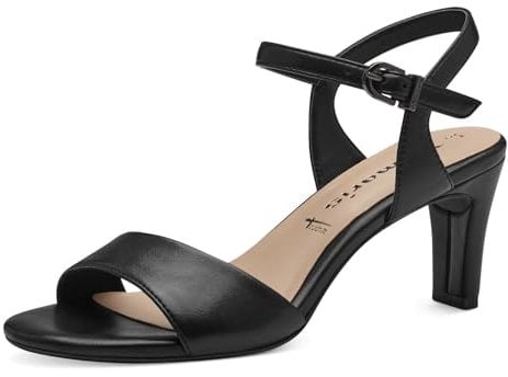 Tamaris Damen 1-28008-42 Sandalette Mit Absatz, Black Matt, 39 EU