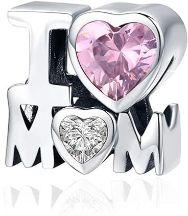 NINGAN Amo Mummy Bead Charms 925 Argento Sterling Beaded Fit Bracciale Donna Festa della Mamma Gioielli Regalo