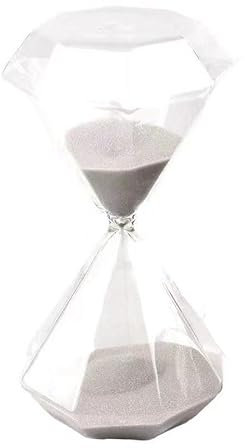 Sablier, sablier, sablier, créatif Romantique coloré en Forme de Diamant en Verre, décoration de Bureau à Domicile, Compte à rebours de Cuisine (5/15/30 Minutes) (Couleur : Or, Taille : 18,5 cm) (Col