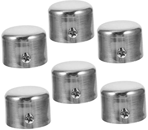 GRIRIW Retro Decor Gardinenstange, Retro-Stecker, schwarze Knäufe, Fensterverkleidung, Vorhangenden, Vorhangenden, Komponente Vintage, 6 Stück