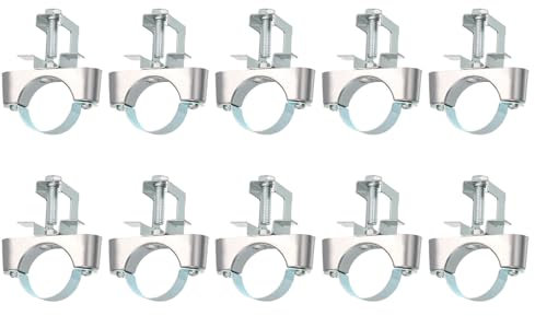 QUARKZMAN 10Pcs Attache de Conduit Collier de Serrage avec Pince de Poutre Adaptée pour Tuyau de 1-5/8 (40mm) Support de Support de Câble pour Poutre en I, Conduit, Tuyau, Câble