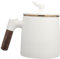 LIFKOME 1set Tazze Ceramica Con Infusore e Manico Legno Tazza Da Tè Con Coperchio Per Uso Domestico e Ufficio Elegante e Multifunzionale Per Tè e Latte