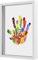 My Family Prints - Kit di impronte delle mani dei membri della famiglia, con 4 lastre in plexiglass, 6 colori di vernice non tossica, cornice ricordo, pennello, gomma, kit per impronte delle mani per