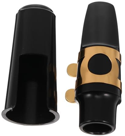 TOYANDONA Saxophon-zubehör-set 1 Stück Kunststoff Saxophon-mundstück Metall-clip-schutz/schwarz