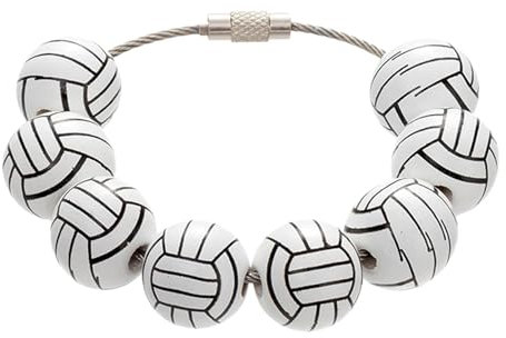 Taschendekorationen Charm – Deko-Kette | abnehmbare vielseitige Strandtaschen-Dekoration Strandtaschen-Zubehör, Volleyball, Refer to