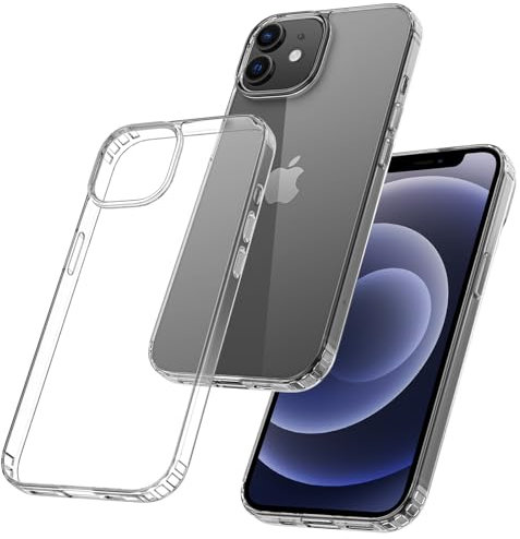 RIERBUBU Design für iPhone 12/iPhone 12 Pro, vergilbungsfrei, schlanke, harte Schutzhülle, kratzfest, stoßfest, Handyhülle für iPhone 12/iPhone 12 Pro – transparent
