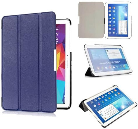 Funda para tablet Samsung Galaxy Tab 4 de 10,1 pulgadas SM-T530 T531 T533 T535 Funda plegable inteligente delgada para Samsung Galaxy SM-T530 T531 T533 T535 funda con función de encendido y apagado