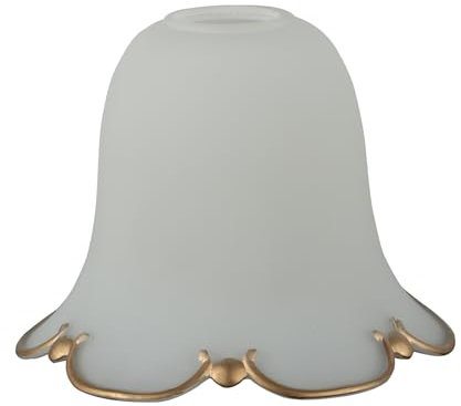 Ersatzglas Lampenschirm Lampenglas E27 Glasschirm Für Deckenleuchte Pendelleuchte Tischleuchte Leuchte Goldener Rand