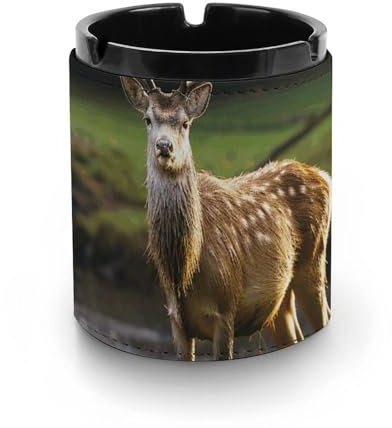 Aschenbecher, Hirsch-Naturdruck, dekorativer Aschenbecher, personalisierbarer Aschenbecher, einfacher Aschenbecher, multifunktionaler Aschenbecher