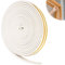 Weatherstrip Door Entry 9 X 6 mm, Paraspifferi porta blindata, striscia sigillante autoadesiva per finestre, nastro adesivo in gomma di tipo D, nastro in schiuma per isolamento(5M, bianco)