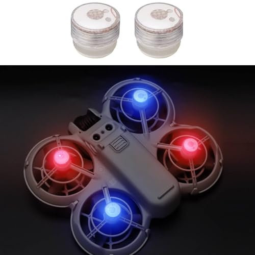 LED Strobe Licht Set für DJI Neo Drohne - Nachtlicht, Flash, Signal Lampe, Navigationslicht, Suchscheinwerfer, Warnlicht (2 Stück)