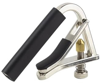 Gitarren-Kapodaster, Metall, akustische und elektrische Gitarre, Stimmgerät Clip (Silber)