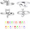 Tyqour 24 Stück Verstellbare Häkelringe Finger, Metall Häkelring für Fingergarn, Katze Häkel Ring für Finger, Häkelringe zum Häkeln Cat Crochet Ring Häkel Zubehör Häkelgeschenke für Häkelliebhaber
