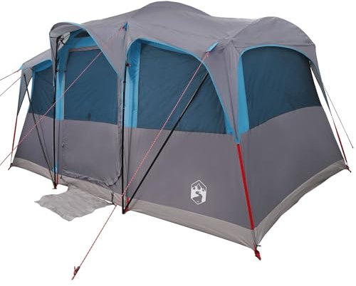 vidaXL Campingzelt für 10 Personen mit Tragetasche, wasserabweisend und UV-Schutz, tragbar, einfach aufzubauen für Outdoor-Aktivitäten, große Familienausstattung im Sommer