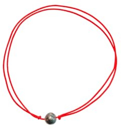 Do.Dreamss Kabbalah Rotes Schnur Fußkettchen mit Labradorit Edelstein, Wasserfest, Verstellbar, mit Geschenkbox