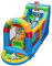 COSTWAY Inflatable Bounce House, Kids Bouncy Castle with Long Slide, Climbing Wall, Obstacles, Ball Pit, Children Blow Up Jumper for Indoor Outdoor