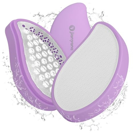 Jianyana Pedicura, 2 In 1 Lima Pies Lima De Pies y Removedor de Callos de Nanovidrio piedra pomez para pies Durezas Profesional Pedicura Manual En Casa (Púrpura)