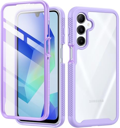 seacosmo Cover per A16 4G/5G / A17 / A26 5G, Custodia Rugged Antiurto 360 Gradi con Protezione Schermo Integrata, Case Doppia Faccia Full Fronte Retro per Cellulare - Viola
