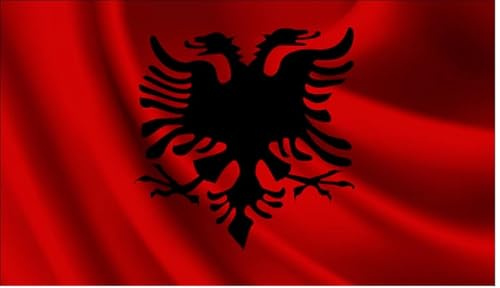 New Age Devi - Albanische Flagge - Große 150x90cm Flagge - Albanien