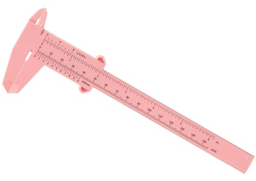 Righello Misuratore Sopracciglia Rosa in Plastica 150mm, Mini | Uso nel Make-up, Leggero e Facile da Portare, Sicuro sulla Pelle, Doppia Scala, per Principianti