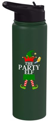 The Party Elf - Funny Matching Family Group Christmas Stainless Steel Insulated Water Bottle