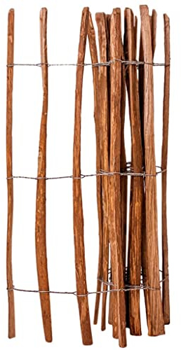 Cervaline Clôture à piquets Bois de noisetier 120x250 cm,Quincaillerie,Clôtures & barrières,Panneaux de clôture,16.5 kg-43142